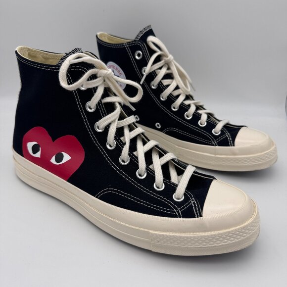 Comme des Garcons PLAY Other - Comme Des Garçons PLAY Converse High Top Sneakers Mens 10 Womens 12 Heart Logo